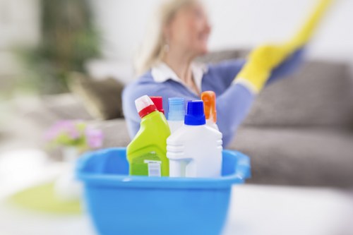 Stain removal treatment for office seating and commercial carpets